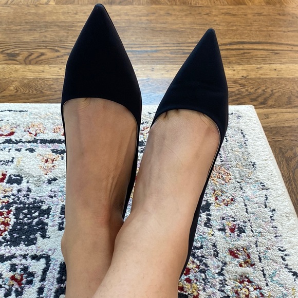 Chanel black satin heels 39.5 - Picture 1 of 9